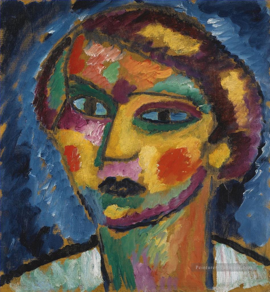 tête d’une femme Alexej von Jawlensky Expressionnisme Peintures à l'huile